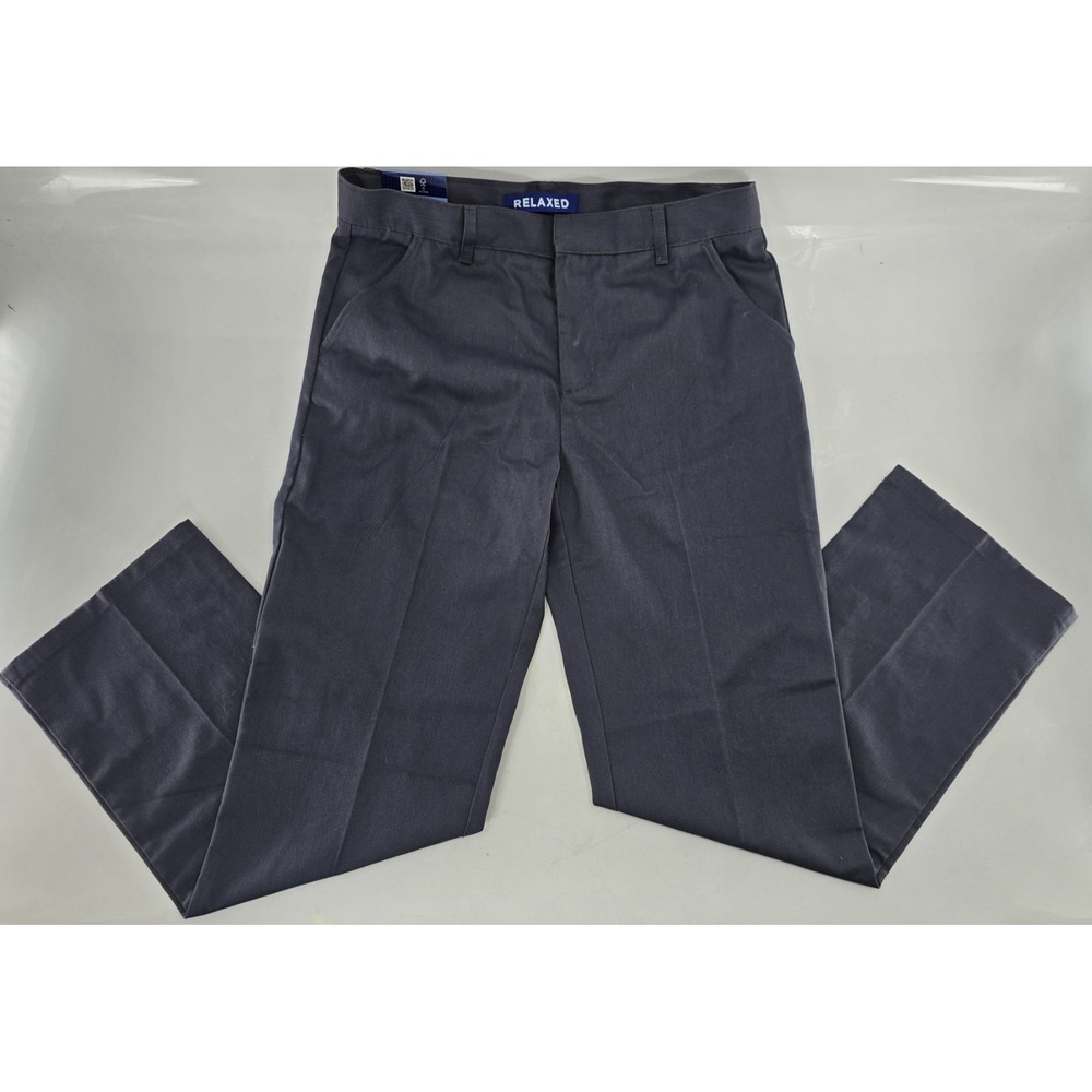 NWT French Toast Boys' Relaxed Fit Twill Pant with Adjustable Waist Sz 18 Husky